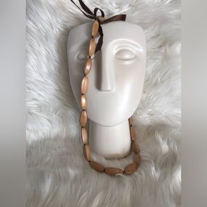 VINTAGE Bamboo Necklace • Boho• length: 32”.• Spain